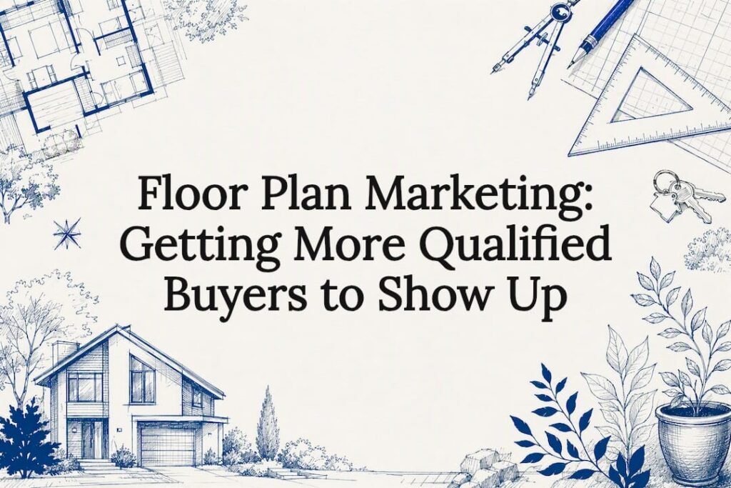 Decorative title card illustration for real estate marketing article