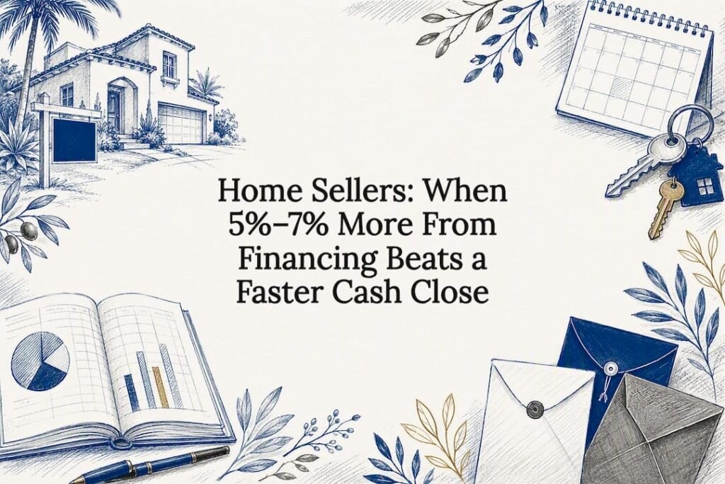 Decorative cash versus financing title card