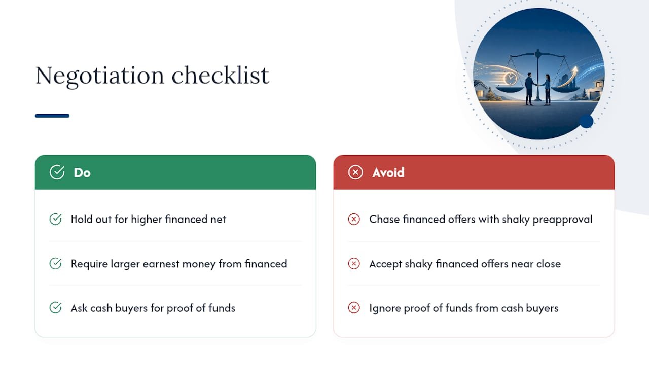 Negotiating Between Cash and Financed Buyers — overview diagram