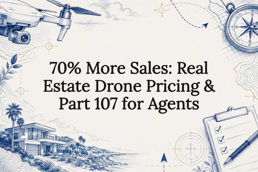 Decorative drone photography pricing title card