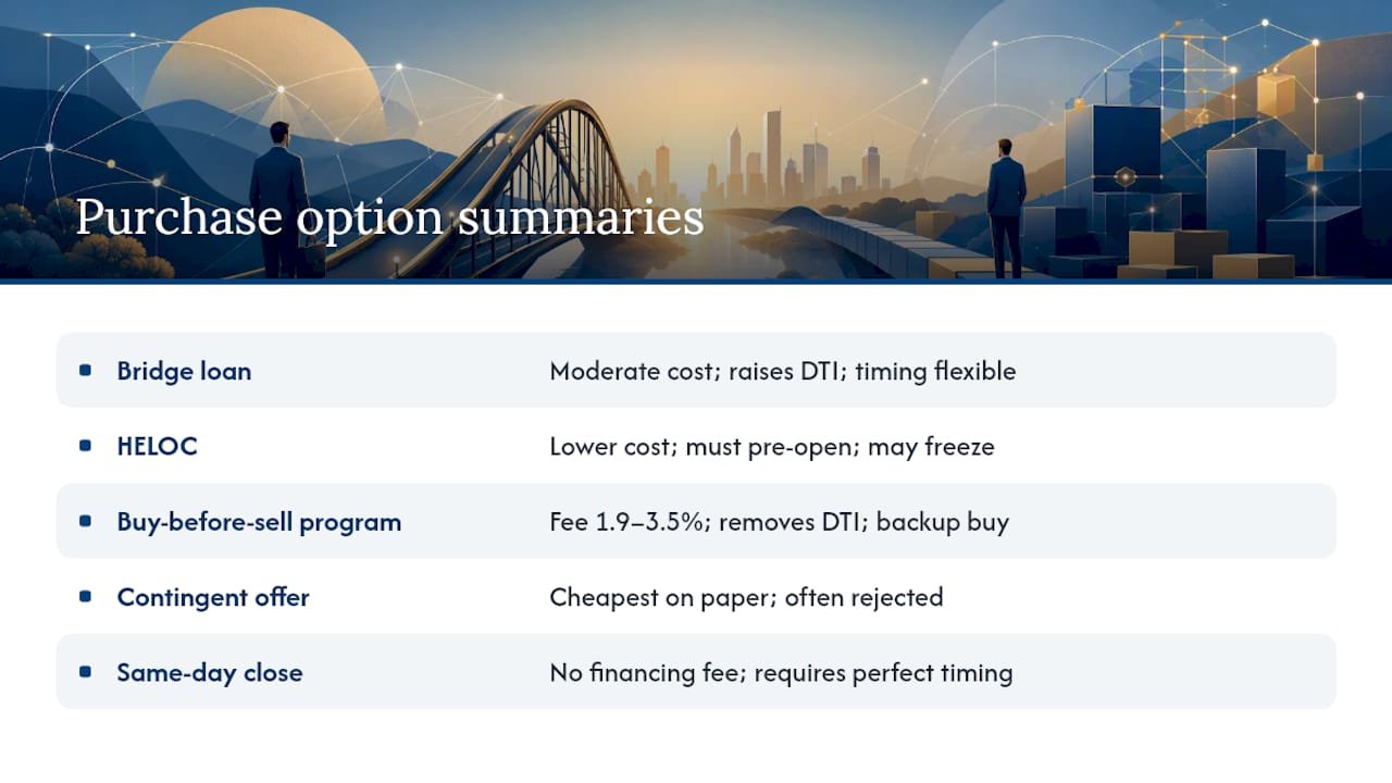 Comparison of home purchase financing options