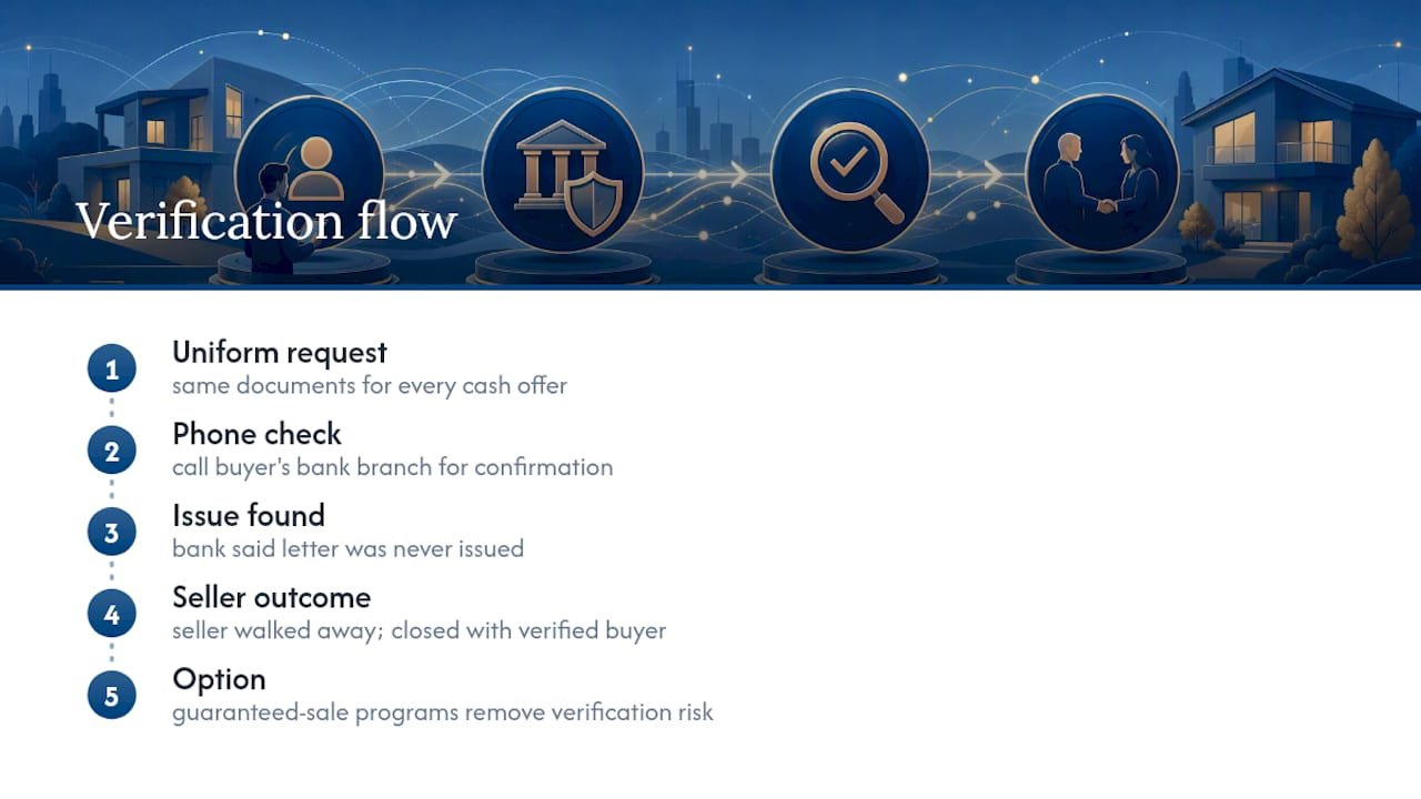 An Agent's View on Verifying Cash Offers in Real Listings — overview diagram