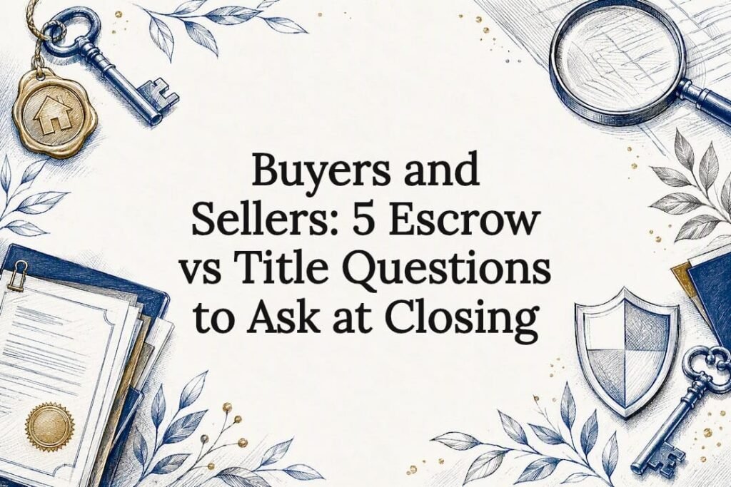 Escrow and title closing title card