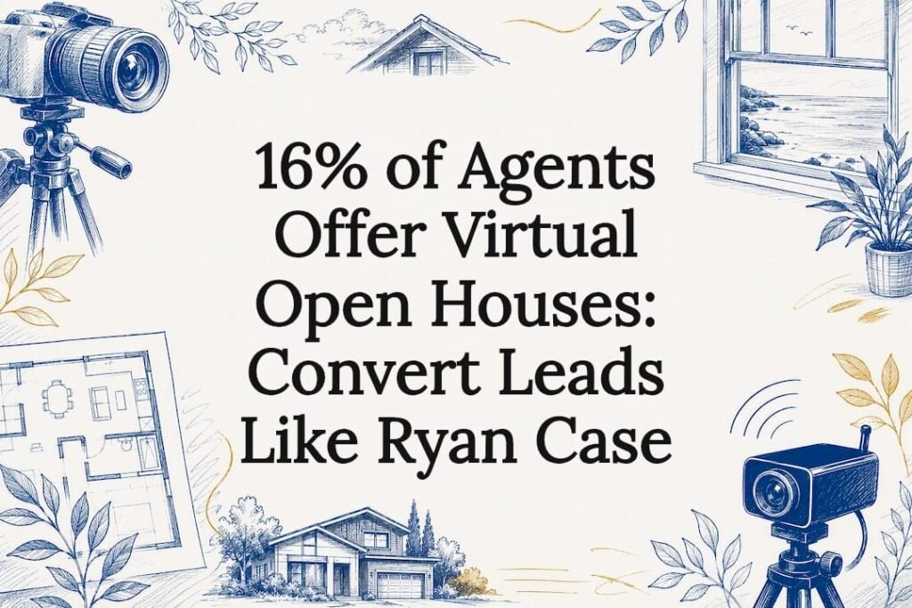 Decorative virtual open house title card