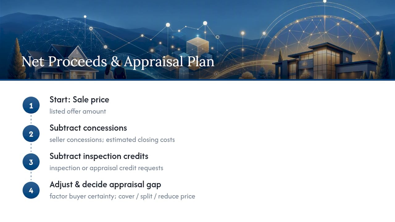 Net proceeds comparison for competing offers