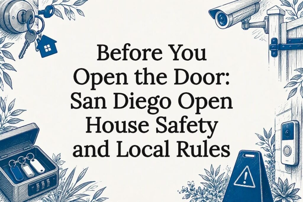 Decorative open house safety title card