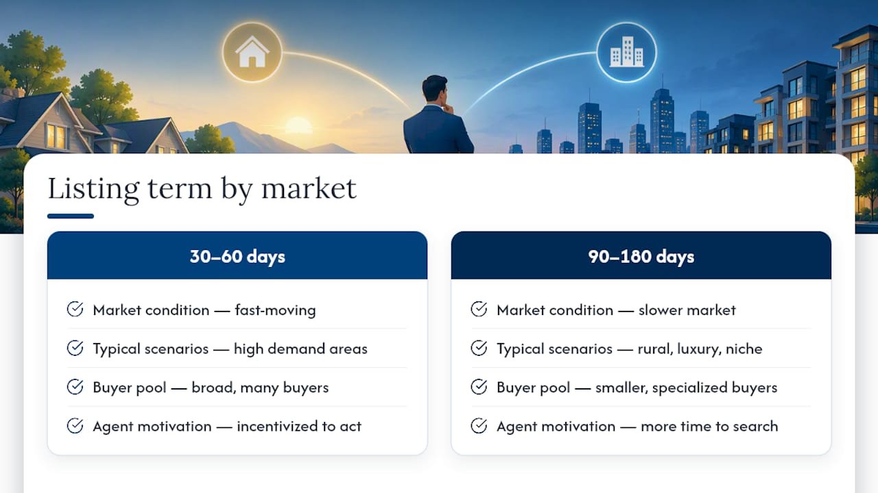 Short versus long listing terms by market