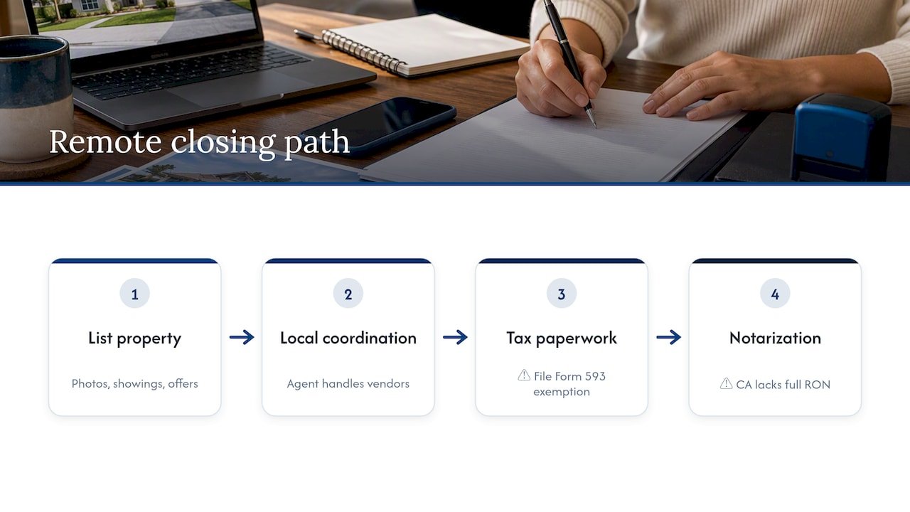 Remote closing path with two paperwork risks