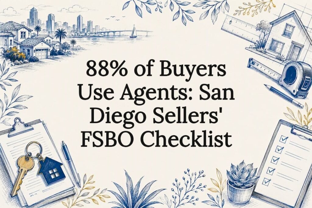 Decorative San Diego home selling checklist title card