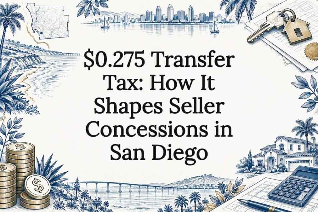 Decorative San Diego transfer tax title card