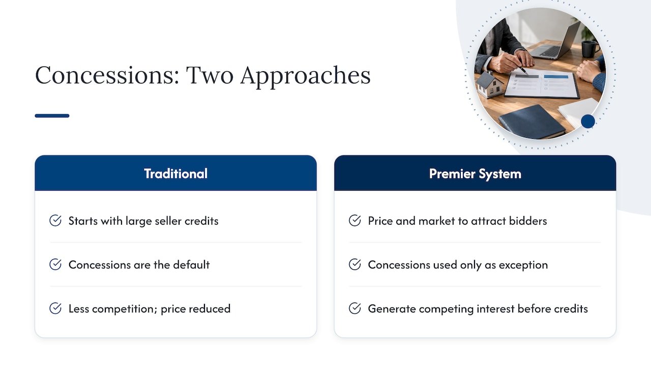 How the Premier Selling System approaches concessions — overview diagram