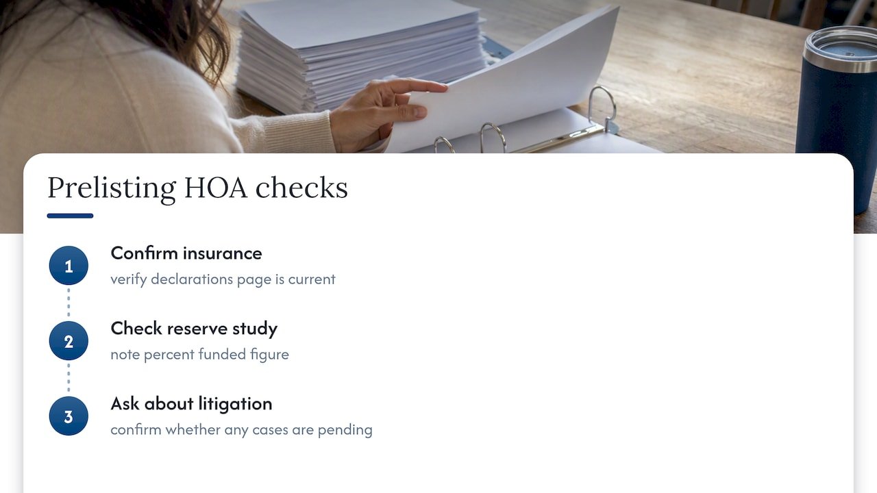 How we build HOA verification into a listing — overview diagram