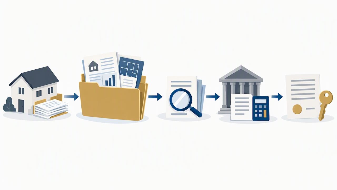 Property file moving through buyer and lender review