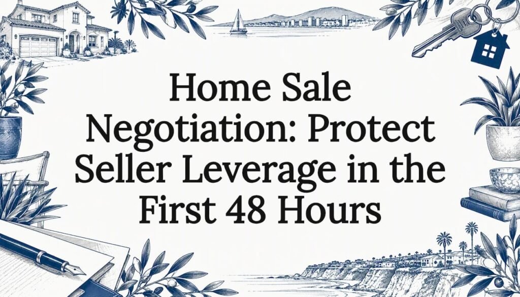 Hand-drawn home sale negotiation title card