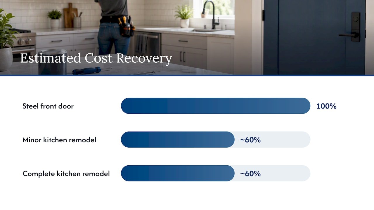 Estimated cost recovery for door and kitchen projects